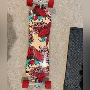 Goldcoast Koi Graphic Longboard - Red & Teal